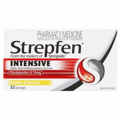 STREPFEN Intens Honey & Lemon 32 Lozenges - Fairyspringspharmacy