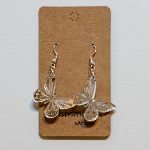 Silver Butterfly Earrings - Fairy springs pharmacy