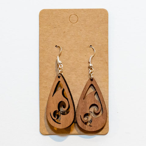 Wooden Ahi Drop Earrings - Fairy springs pharmacy