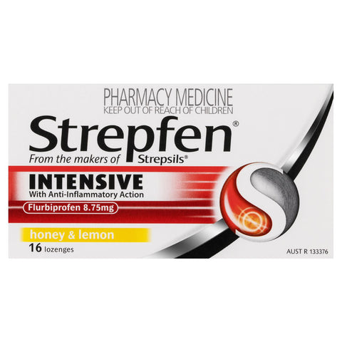 STREPFEN Honey & Lemon 16 Lozenges - Fairyspringspharmacy