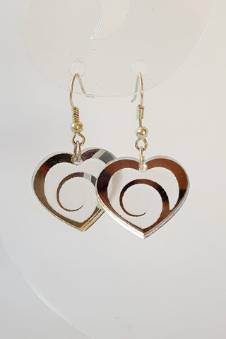 Silver Aroha Heart Drop Earrings - Fairy springs pharmacy