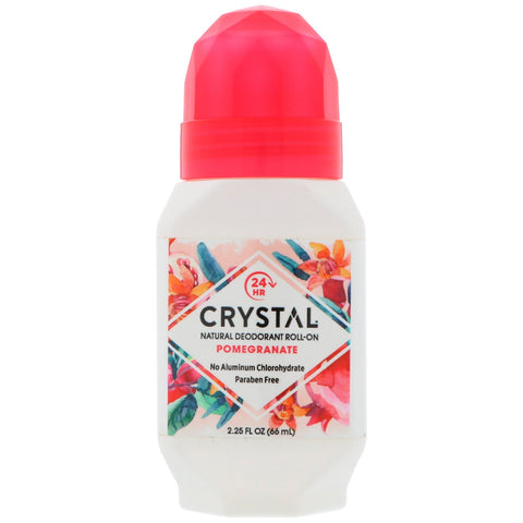 24HR Crystal Mineral Deodorant Roll-On - Pomegranate