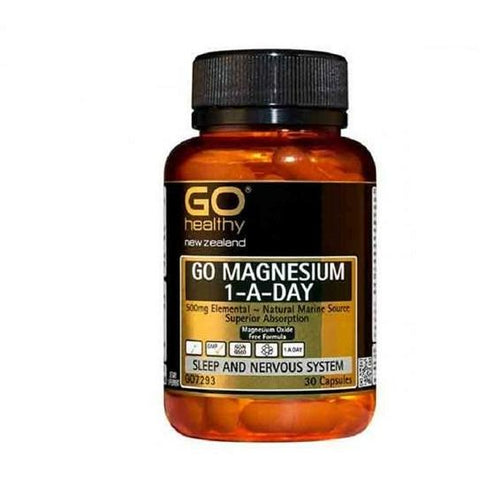 GO Magnesium 1-A-Day 500mg 30caps - Fairy springs pharmacy