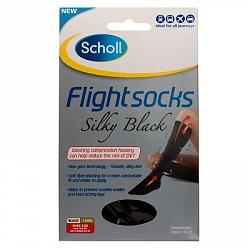 Scholl Silky Black Flight Socks - AUS W6-8 - Fairy springs pharmacy