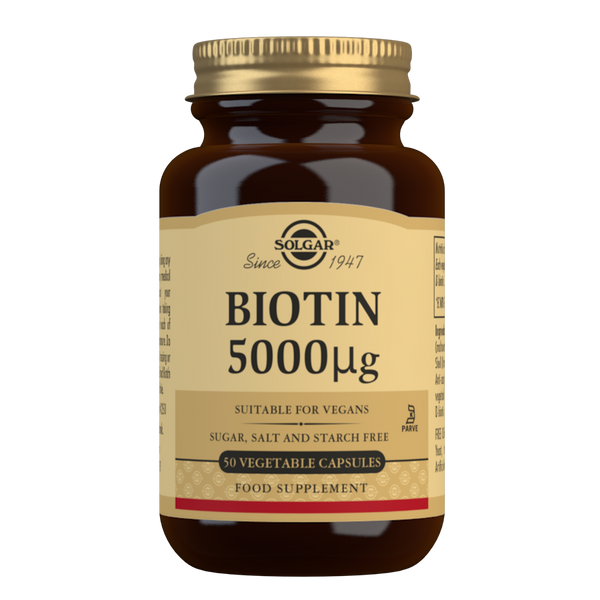 SOLGAR Biotin 5000mcg 50 Capsules