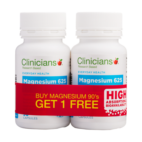 Clinicians Magnesium 125mg 90 cap - BUY 1 GET 1 FREE - Fairy springs pharmacy