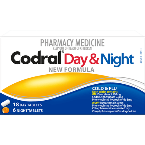 CODRAL PE Day & Night (Codeine Free) Tabs 24 - Fairyspringspharmacy