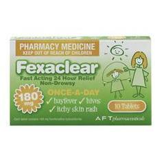 FEXACLEAR 180mg 10 tablets - Fairy springs pharmacy