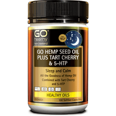 GO HEMP SEED OIL PLUS TART CHERRY & 5-HTP Sleep and Calm 100s - Fairy springs pharmacy