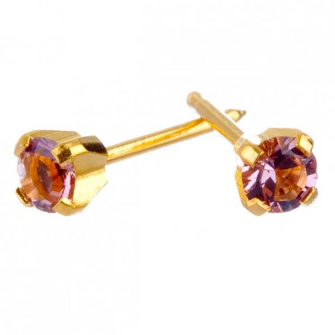 June 3mm Gold Claw Earrings - Fairy springs pharmacy