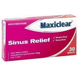 MAXICLEAR Sinus Relief 30 tablets - Fairyspringspharmacy
