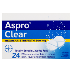 ASPRO Clear 300mg 24tabs - Fairyspringspharmacy