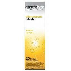 GASTROLYTE Effervescent Lemon 20tabs - Fairy springs pharmacy