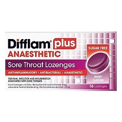 DIFFLAM Lozenges Plus Anaesthetic Berry Flavour - Fairyspringspharmacy