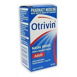 Otrivin Adult Nasal Drops 10 ml - Limit of 2 per customer only - Fairy springs pharmacy