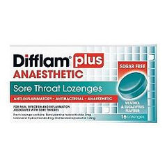 DIFFLAM Lozenges Plus Anaesthetic Eucalyptus & Menthol - Fairyspringspharmacy