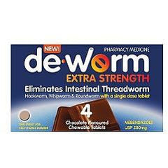 DE-WORM 500mg Extra Strength 4 Tablets - Fairy springs pharmacy